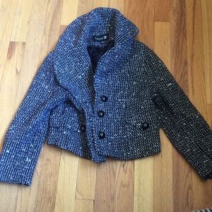 Waists cut tweed-woven Jacket